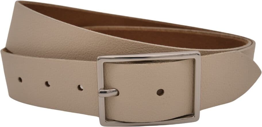 Ledergürtel ANNAMATONI "AnnaMatoni Ledergürtel Lu Ledergürtel Lu", Damen, Gr. TW100 - 115cm Gesamtlänge, beige (creme 105), 100% Leder, Gürtel Ledergürtel