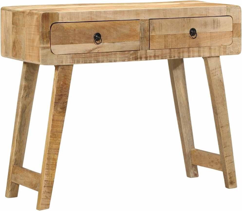 vidaXL Table console 90x32x75 cm bois massif de manguier brut