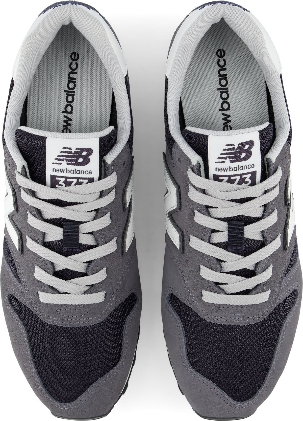 Sneaker NEW BALANCE "373", Herren, Gr. 38,5, grau (nb navy, schwarz night), Leder, Textil, Schuhe Sneaker