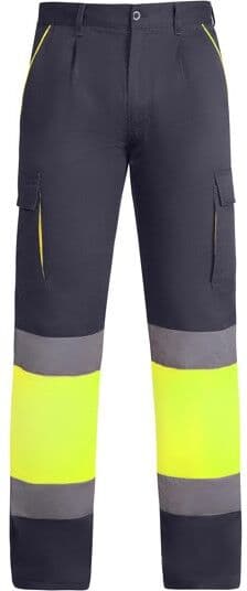 Pantalon doublé polaire haute visibilité personnalisable Enix 44 PLOMB/JAUNE FLUO