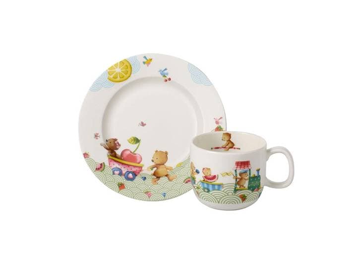 Kindergeschirr-Set VILLEROY & BOCH Frühstücksset Hungry as a Bear 2er Set bunt , bunt, 2, Porzellan, Geschirr-Sets, Kindergeschirr-Set, Spülmaschinenfest, Mikrowellensicher
