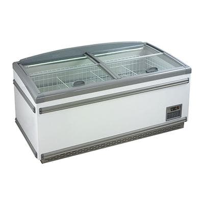 Ristoattrezzature Kühlinsel mit Glasschiebetüren 250x85x93h cm 1040 lt +0 +10 °C
