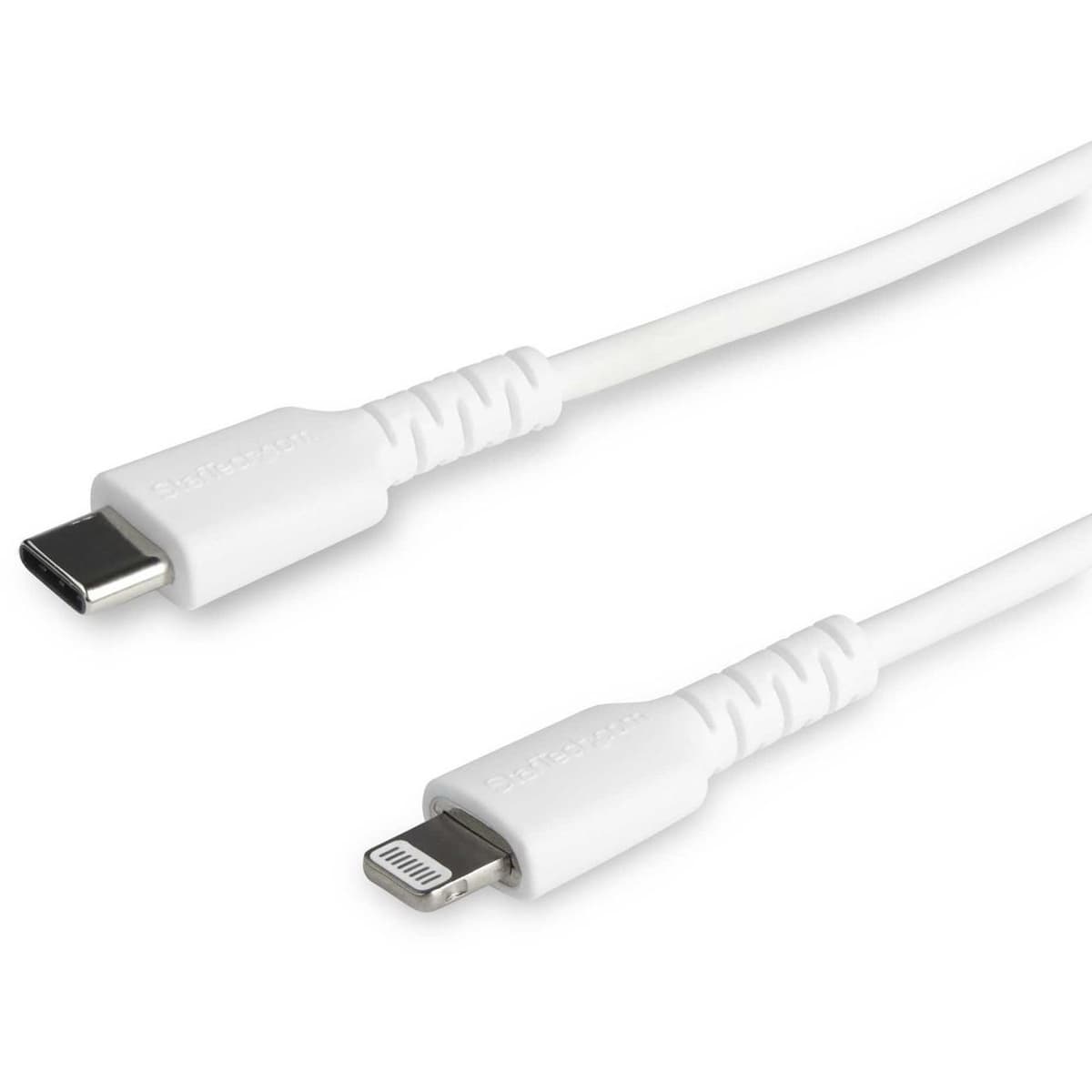 Startech USB-C auf Lightning-Kabel 2m Apple Mfi zertifiziert iPhone Ladekabel Aramidfaser RUSBCLTMM2MW, weiss