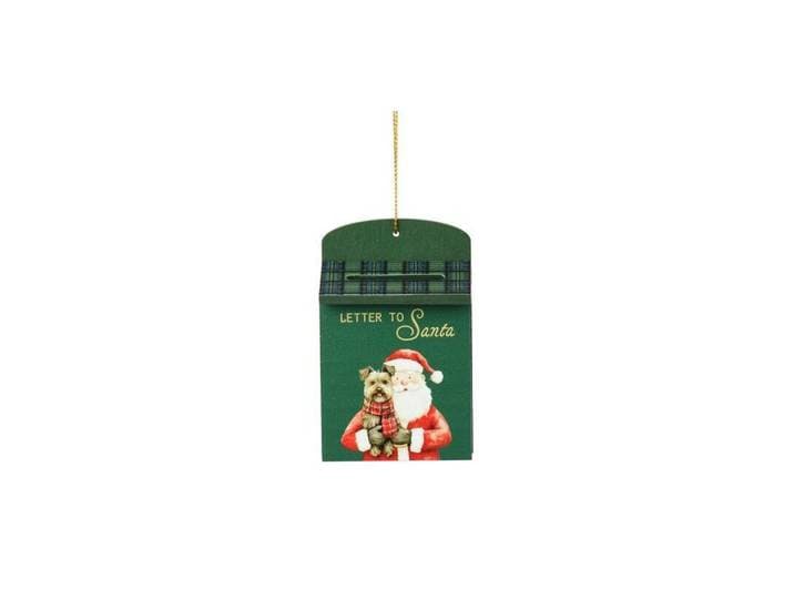 Kerst hanger mailbox triplex 6x3x9.5 cm groen