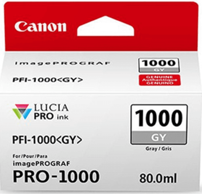 Canon Pfi-1000 Grå Blekkpatron – Høy Kapasitet (Can22531, Grå, 1 Eske) Grå