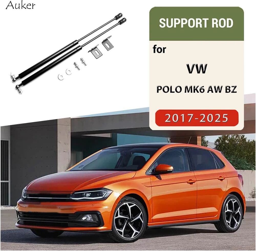 Auker Car Front Hood Engine Supporting Hydraulic Rod Lift Strut Spring Shock Bars Bracket For VW Polo 6 MK6 AW BZ 2017-Present
