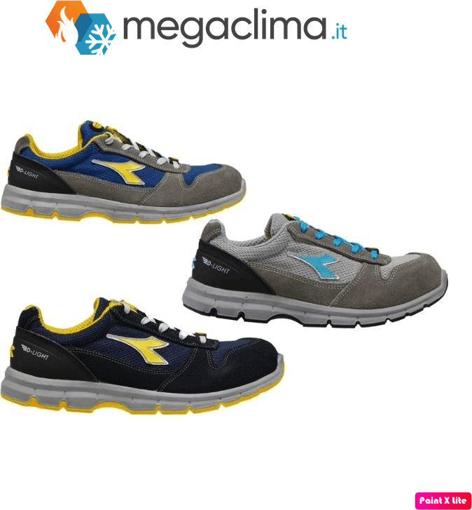 Diadora Utility Diadora Scarpe Antinfortunistiche RUN TEXT LOW S1P SRC ESD GRIGLIO CASTELLO \ AZZURRO SCUBA