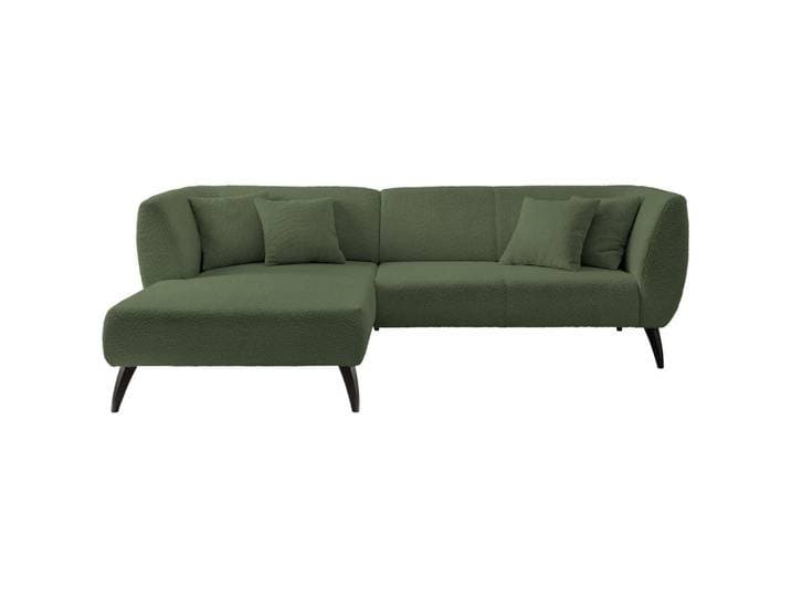 Mid.you Ecksofa, Dunkelgrün, Holz, Buche,Buche, Fichte, Kiefer, Uni, Füllung: Schaumstoff,Schaumstoff, Ottomane links, L-Form, 264x160 cm, Stoffauswahl, seitenverkehrt erhältlich, Rücken echt, Armteil links, Armteil rechts, Wohnzimmer, Sofas & Couches, Wohnlandschaften, Ecksofas