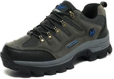 LightInthebox Men's Durable Hiking Shoes with Anti-Slip Sole, Shock-Absorbing Outdoor Trekking Sneakers for Climbing, Camping and Travel