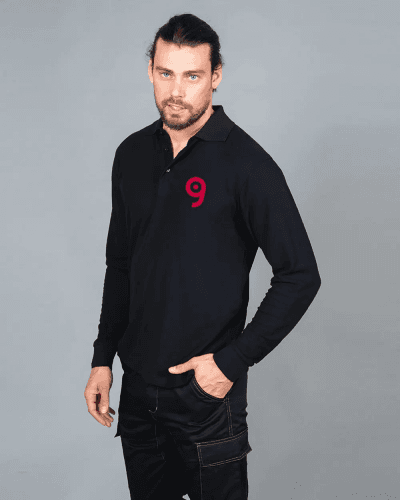 Polo Tunisi manica lunga 100% cotone piqué, Regular fit Personalizzate o neutre JRC