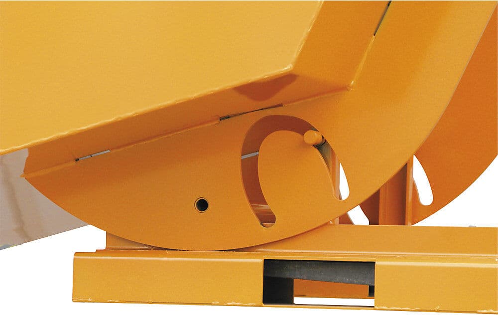 Kippbehälter, in hoher Bauhöhe, Volumen 500 l, reinorange RAL 2004 Eichinger