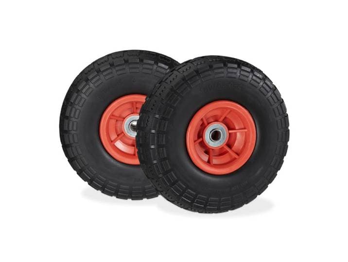 Relaxdays 8er Set Sackkarrenrad PU 4.1/3.5-4