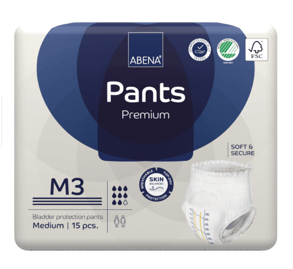 Abena Pants Premium 3 Medium - 6 paquets de 15 protections