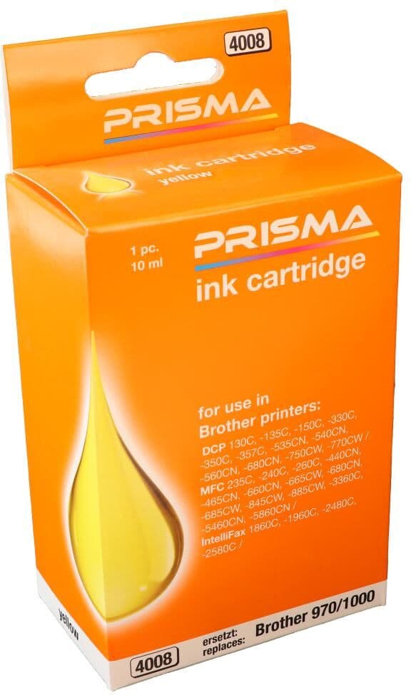 PRISMA 4008 Druckerpatrone für Brother Tintenstrahldrucker, yellow, 10 ml