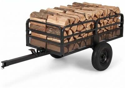 Costway 1540 LBS Capacity 17.6 Cu. Ft Heavy Duty Metal Dump Cart Trailer-Black