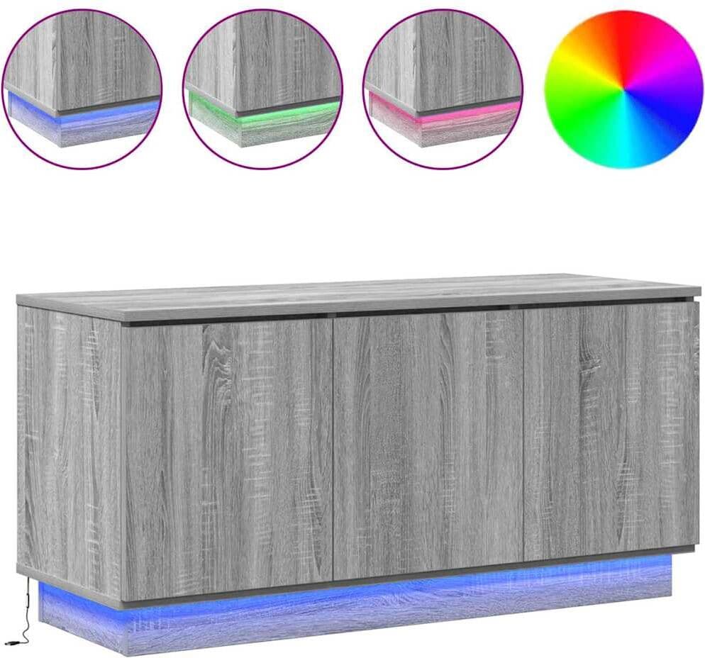 vidaXL Meuble TV 100 x 38 x 49 cm Gris Sonoma Bois d'ingénierie