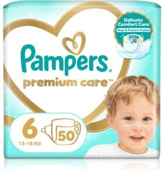 Pampers Premium Care Size 6 fraldas descartáveis 13-18 kg 50 un.. Premium Care Size 6