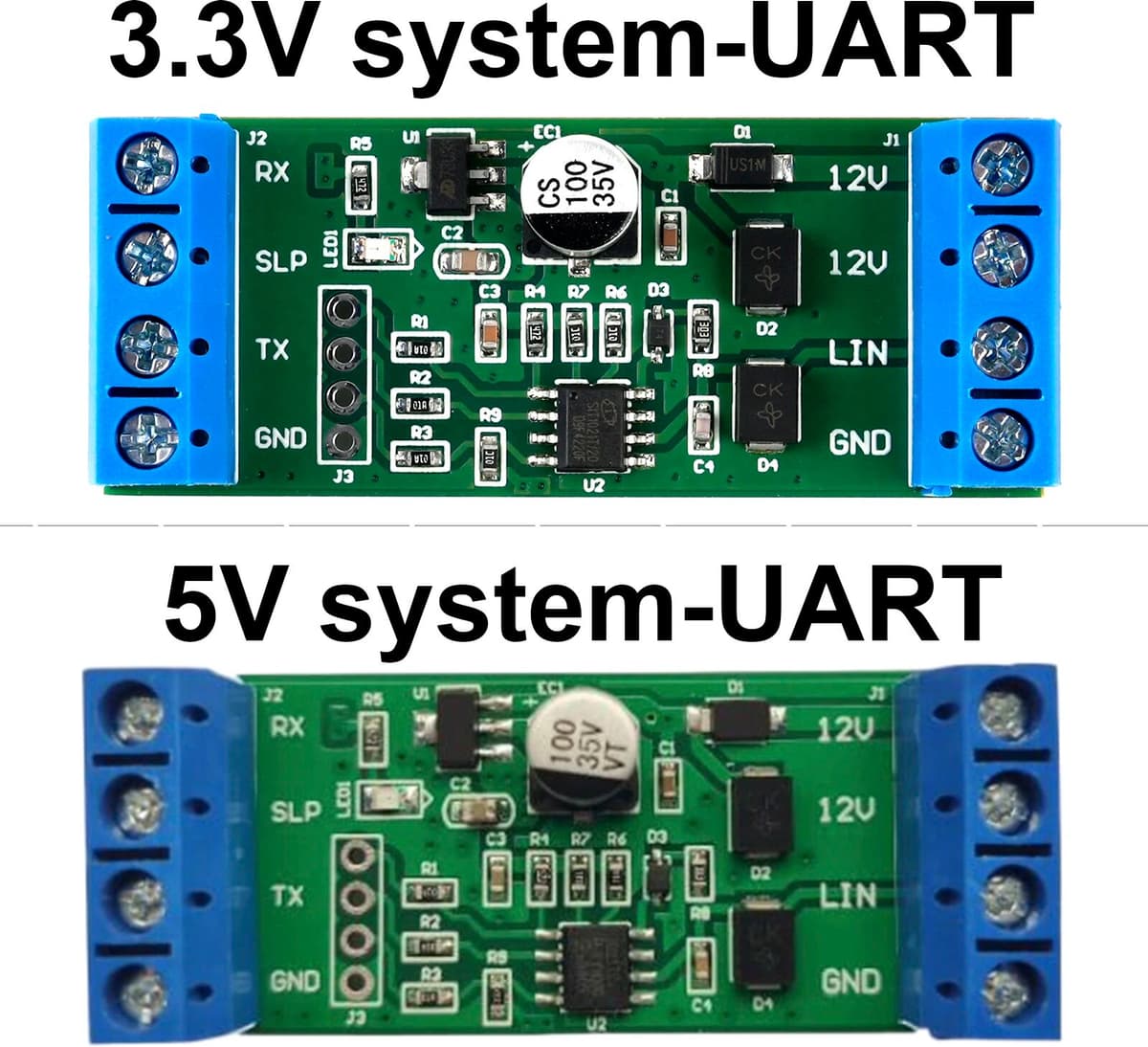wishiot UART to LIN Bus Converter Module 3.3V/5V MCU Compatible for Automotive Diagnostics & Embedded Systems - TTL Serial Interface