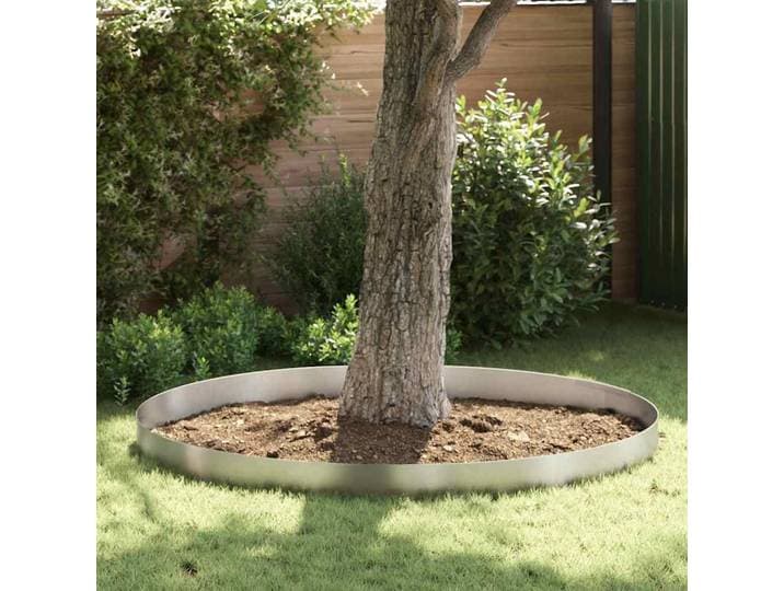 vidaXL Raseneinfassung 450 x 20 cm Edelstahl Silber