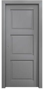 SartoDoors Ego 5010   Bathroom Door Pocket Door   Solid Wood   Hardware Set   18x84, Oak Bedroom Door Pantry Door Closet Door