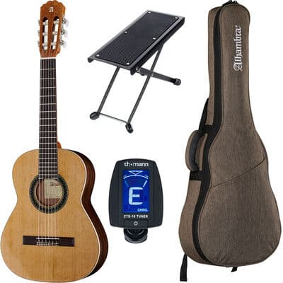 Alhambra 1C HT 1/2 incl. Gigbag Bundle Natur Hochglanz Decke und Open Pore Korpus