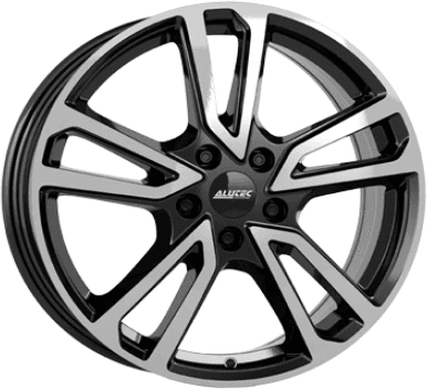 Alutec Tormenta Diamond Black Front Polished 7x17 ET 50 5/108 Alufelge Schwarz