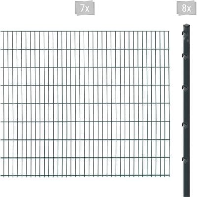 Doppelstabmattenzaun ARVOTEC "ESSENTIAL 163 zum Einbetonieren", grau (anthrazit), H:163cm, Kunststoff, Stahl, Zaunelemente, Zaunhöhe 163 cm, Zaunlänge 2 - 60 m