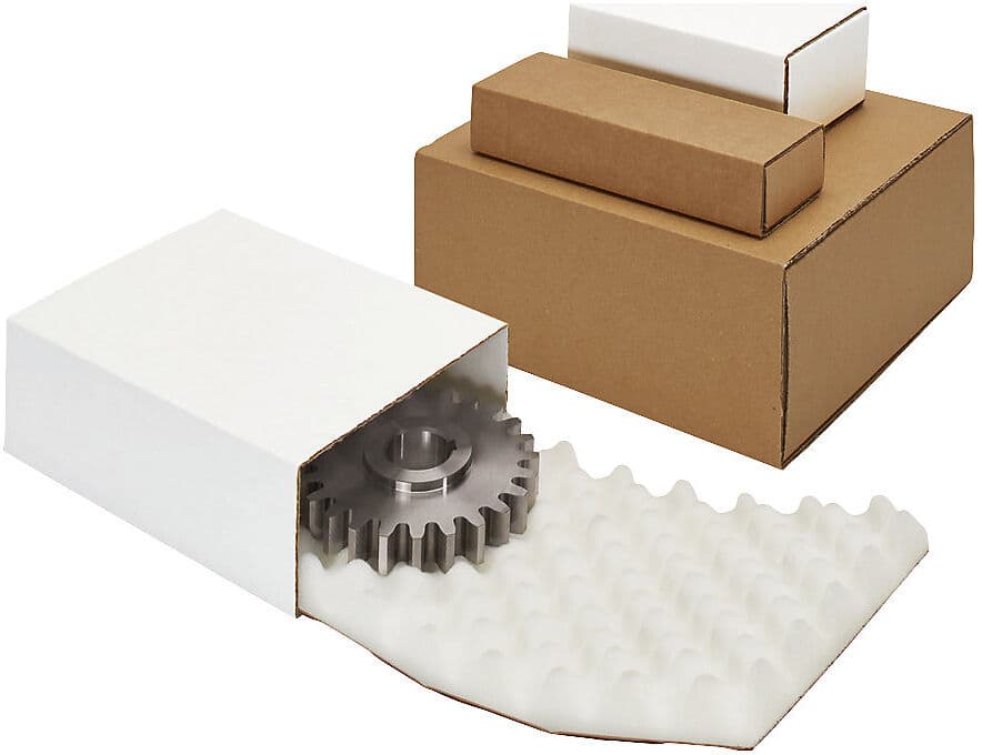 Schaumverpackung VarioPac, 1-wellig, Innenmaße 270 x 160 x 70 mm, braun, Palette mit VE 600 Stk ratioform