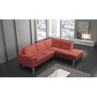 Ecksofa EGOITALIANO "Shakira, Design und Sitzkomfort auf hohem Niveau, tolle Details", rot (marsala), B:240cm H:84cm T:212cm, Luxus-Micofaser Lederoptik (100% Polyester) ist ein neues technisches Gewebe mit einem visuellen und taktilen Aspekt, der...