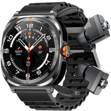 Everyday Crate HAMTOD GT98 Smart Watch Earbuds Combo With Bluetooth Calling, NFC & Heart Rate Monitor black