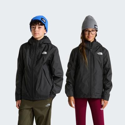 Funktionsjacke THE NORTH FACE "TEEN ANTORA TRICLIMATE", Kinder, Gr. XXL, schwarz (tnf schwarz), Obermaterial: 100% Polyester. Futter: 100% Polyester. Innenjacke: 100% Polyester, normal, Jacken Funktionsjacke, für Jugendliche, mit wetterfestem...