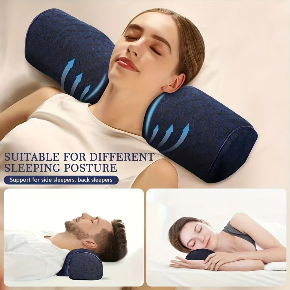 NONE 1pc Cervical Support Pillow - Comfortable, Durable, Ergonomic Neck Care for Travel Comfort and Instant Relaxation Products