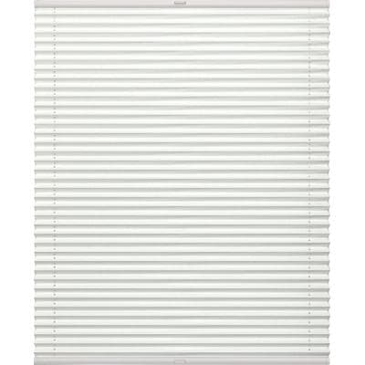 Plissee INDEKO "simple, mit Bohren, Lichtschutz, nach Maß", weiß (weiß, weiß), B:56cm H:130cm, Obermaterial: 94% Polyester, 6% sonstige Fasern, Plissees, nach Maß