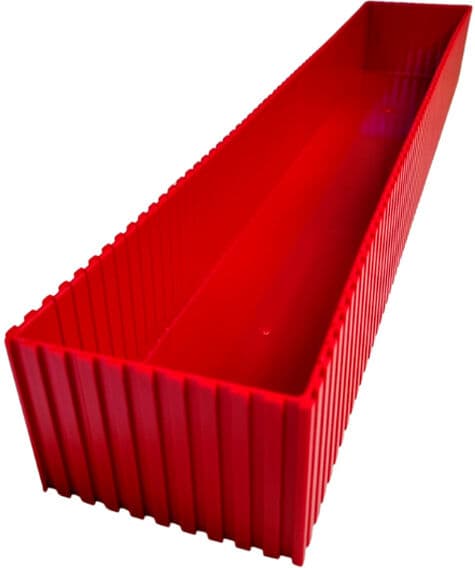 B2B Partner Pojemnik plastikowy na narzędzia 70-100x600 mm, czerwony