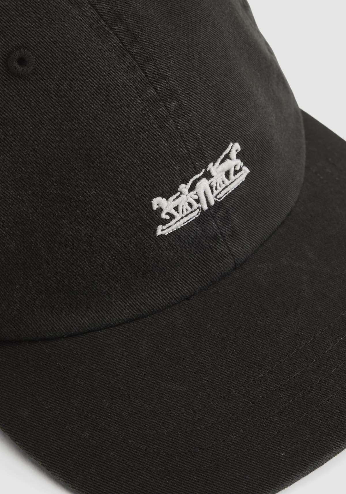 Baseball Cap LEVI'S "ROCKRIDGE DAD CAP", schwarz (anthrazit night), Web, Baumwolle, unifarben, Caps Baseball Cap, mit Stickerei anthrazit night Einheitsgröße