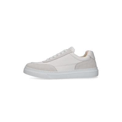 Sneaker HENRY STEVENS "Travis US", Herren, Gr. 43, weiß (weiß, grau), Kalbsleder, Schuhe Sneaker