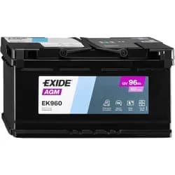 EXIDE EK950 Autobatterie 12V 96Ah 850A AGM Polanordnung 0 353x175x190 mm