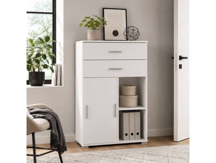 Xonox Mover Kommode 68x40x107cm H:107cm/B:68cm/T:40cm Weiß modern, mit Schubkasten