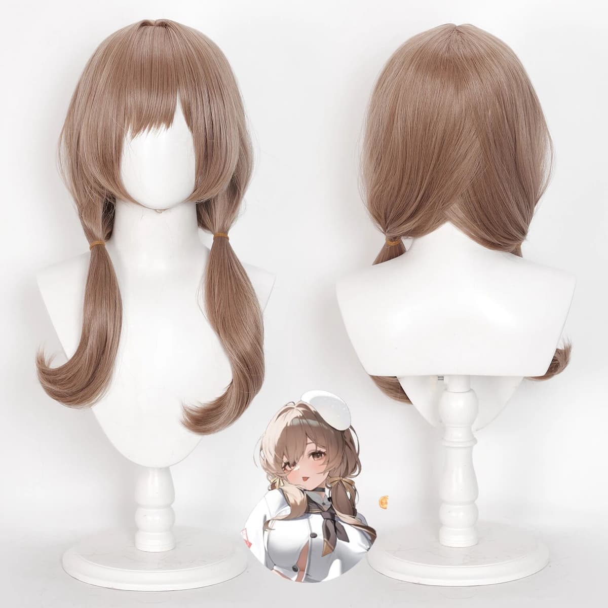 other Cosplay Wig Goddess Of Victory Nikke Anime Wig Bready Game Role-Play Wig Brown Synthetic Ponytails Wig for Anime Party Masquerad