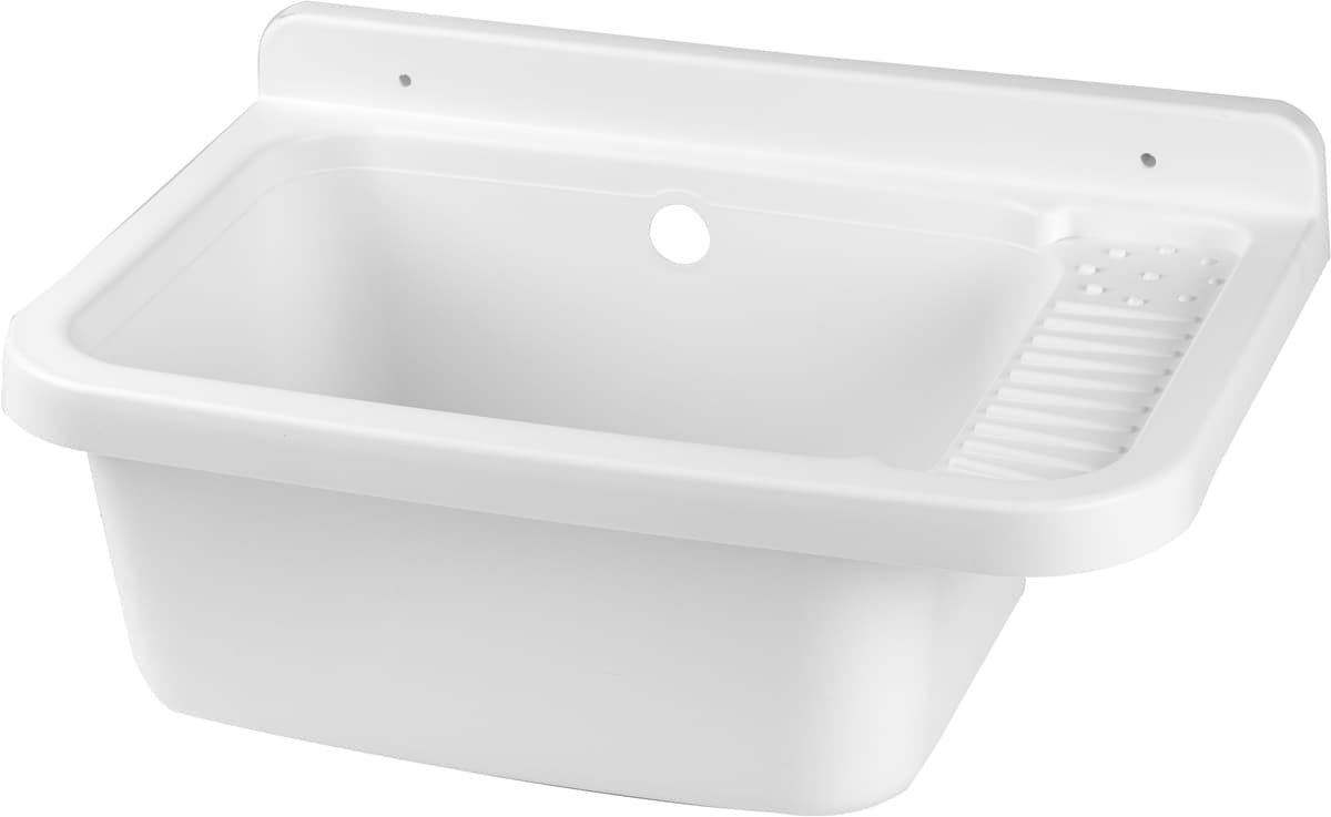 Mongardi PILOZZO A PARETE IN RESINA BIANCO 59x39x28 cm CON SIFONE