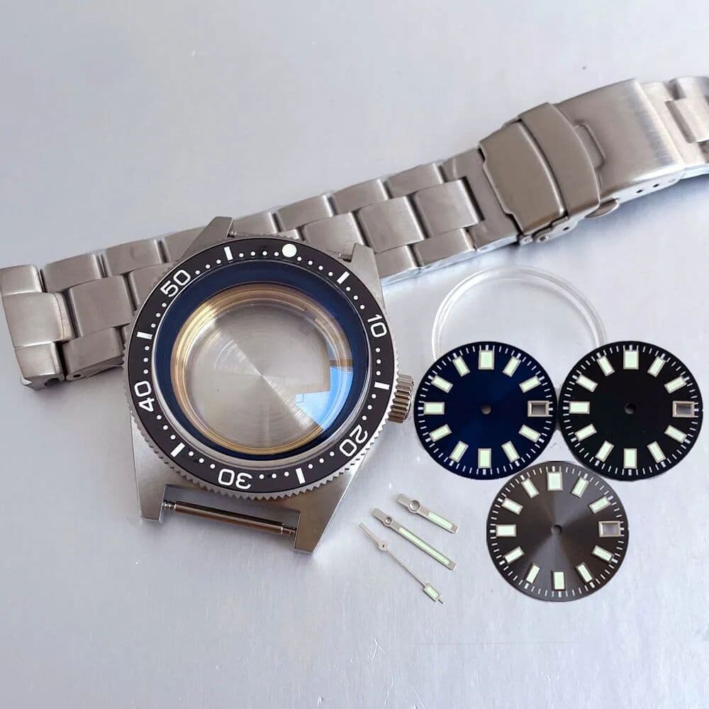 tandorio 62MAS Fit NH35 NH36 PT5000 Miyota 8215 Diving Automatic Watch Case Dial 300M Waterproof Domed AR Sapphire 120 Click Bezel
