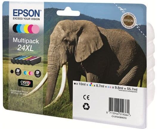 Epson 24 ink cartridge black and five colour standard capacity 29.1ml 1-pack