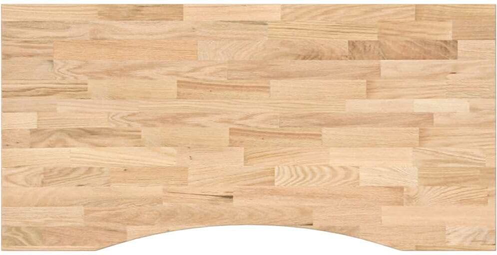 vidaXL Dessus de bureau non traité bois massif de chêne rectangulaire