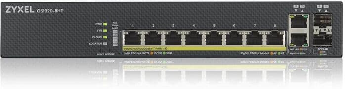 Zyxel GS-1920 10-Port + 2xSFP Gigabit PoE Managed Rackmount Switch GS1920-8HPV2-EU0101F