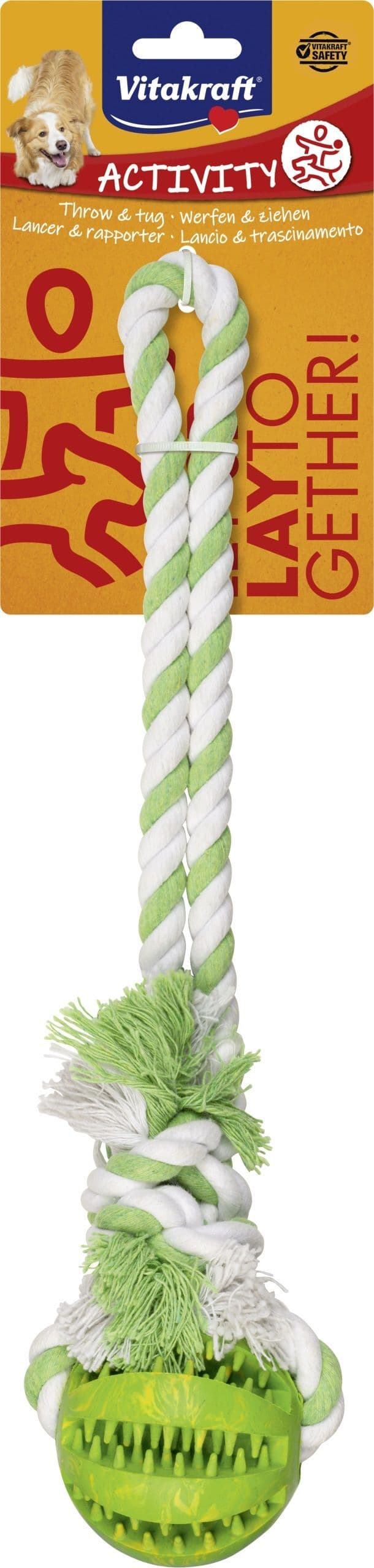 Vitakraft - Denta Fun Ball on rope - 24cm - Dog - (10682)
