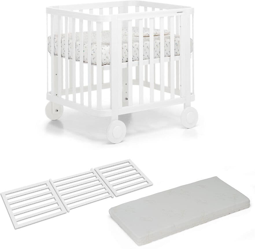 Foppapedretti Culla Evo Bianco + Kit Estensione e Materasso 70 x142 (SET08919)