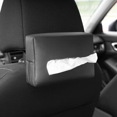 Multisell Products Hub Premium Car Tissue Box Organizer With Seat Backrest & Armrest Storage black