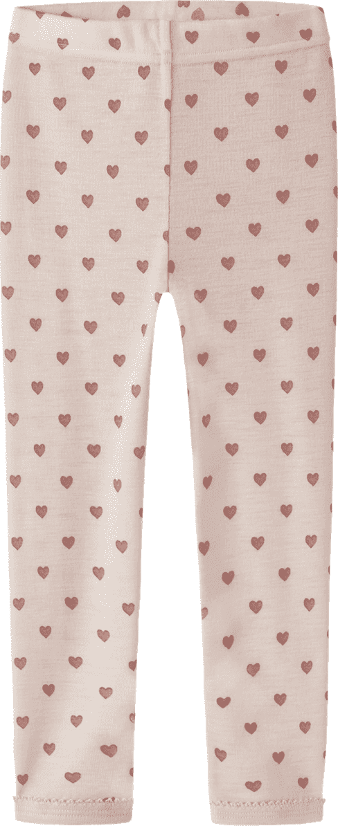 Lil' Atelier Nmfnoel leggings i ull til småbarn, Morganite (116) 116
