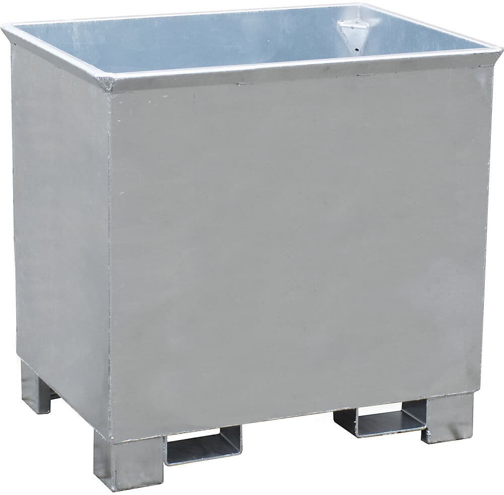 Sammelbehälter für Routenzüge, LxBxH 620 x 840 x 800 mm, feuerverzinkt eurokraft pro