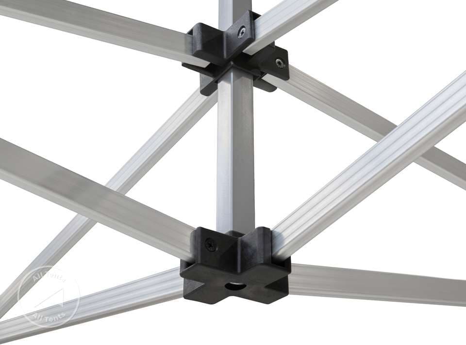 TOOLPORT 4x4m PES 800 Pop Up Gazebo PROFESSIONAL Aluminium 40 mm, incl. 4 side panels with Panorama Windows, dark grey - (600180)